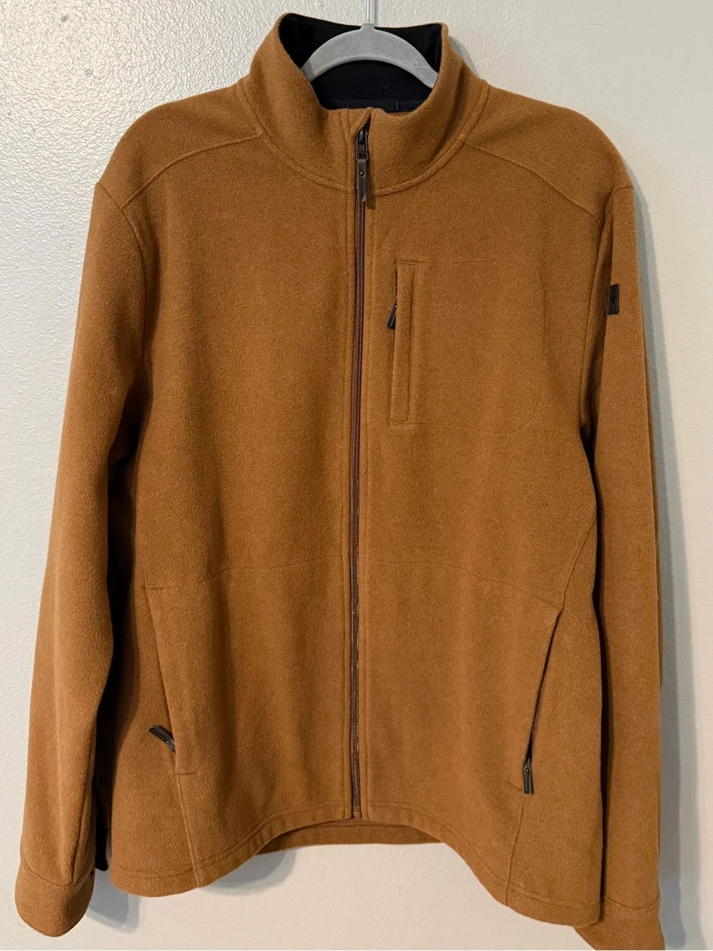 Smartwool Men's Anchor Line Full Zip Jacket Whiskey Brown Wool Blend Size Large